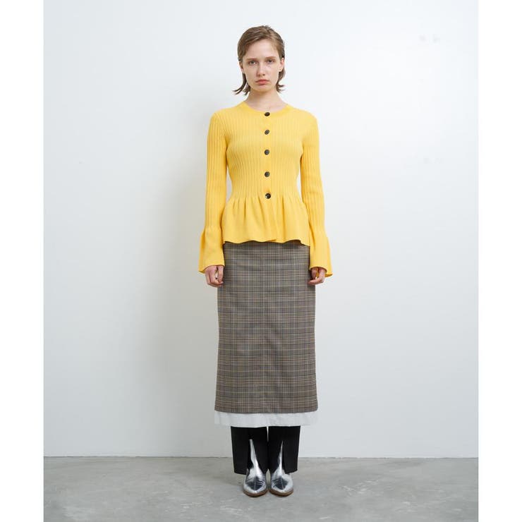 ランダムリブペプラムカーディガン[品番：LAVW0016607]｜LANVIN