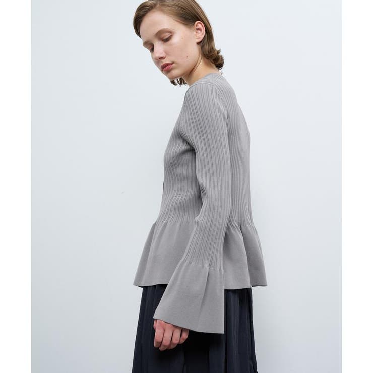 ランダムリブペプラムカーディガン[品番：LAVW0016607]｜LANVIN en