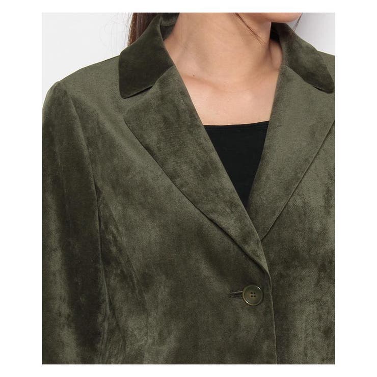 ベロア調テーラードジャケット[品番：LAVW0006457]｜Leilian（レリアン