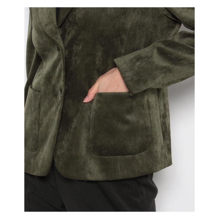 ベロア調テーラードジャケット[品番：LAVW0006457]｜Leilian（レリアン