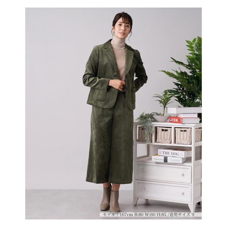 ベロア調テーラードジャケット[品番：LAVW0006457]｜Leilian（レリアン