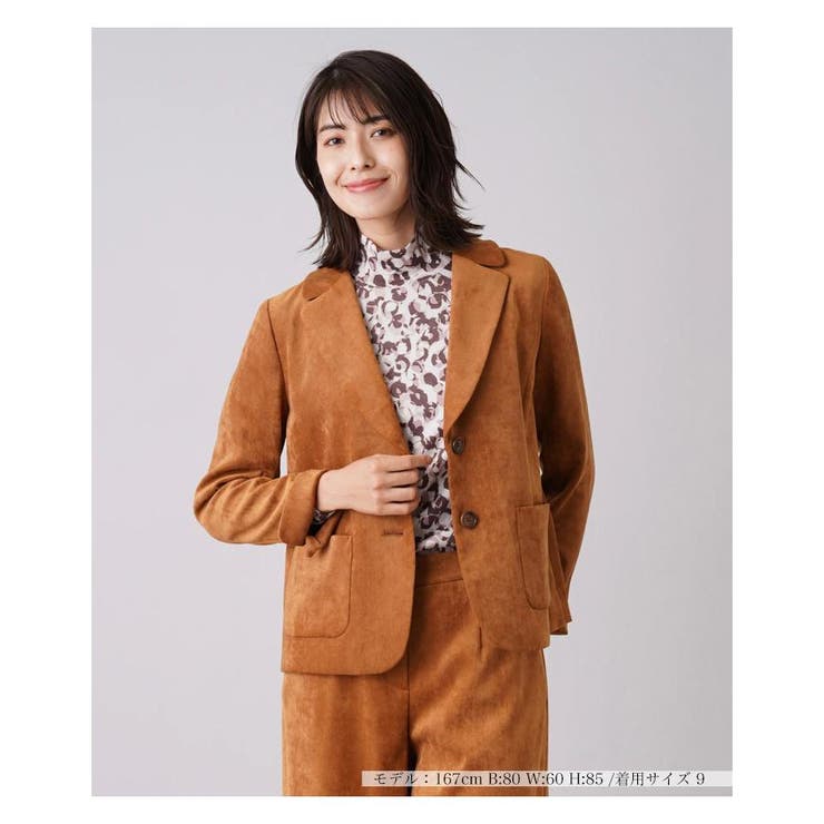 ベロア調テーラードジャケット[品番：LAVW0006457]｜Leilian（レリアン