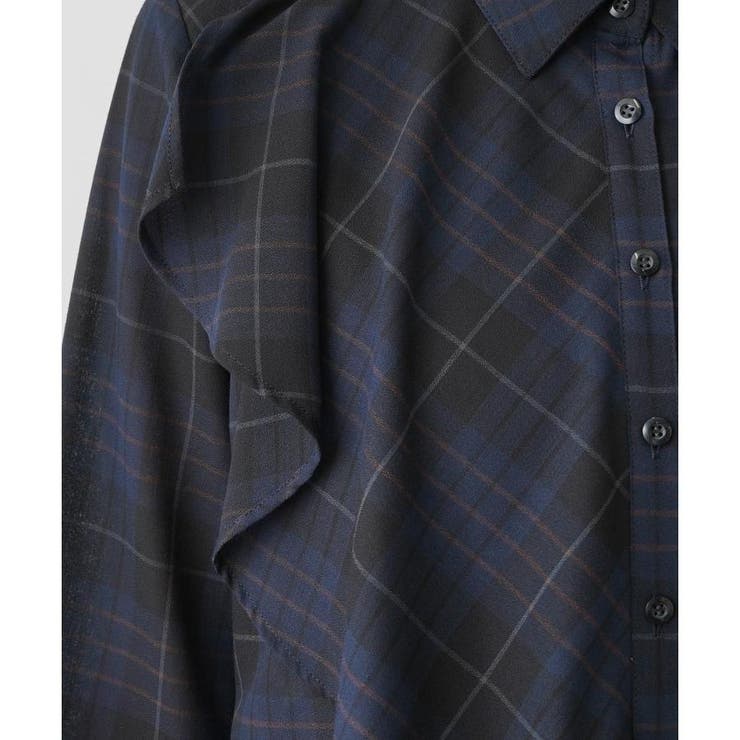 タータンチェックシャツブラウス[品番：LAVW0017754]｜Leilian PLUS