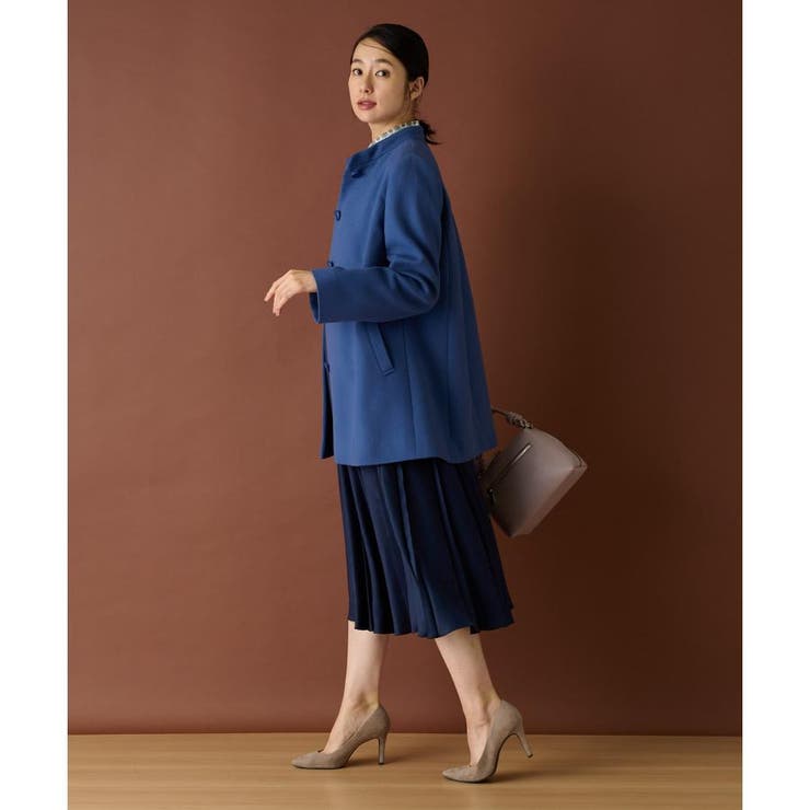 カシミヤスタンドカラーコート[品番：LAVW0017931]｜Leilian（レリアン