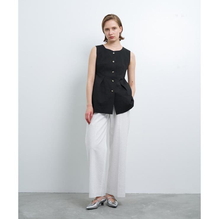 コットンリップルベスト[品番：LAVW0016213]｜LANVIN en Bleu 