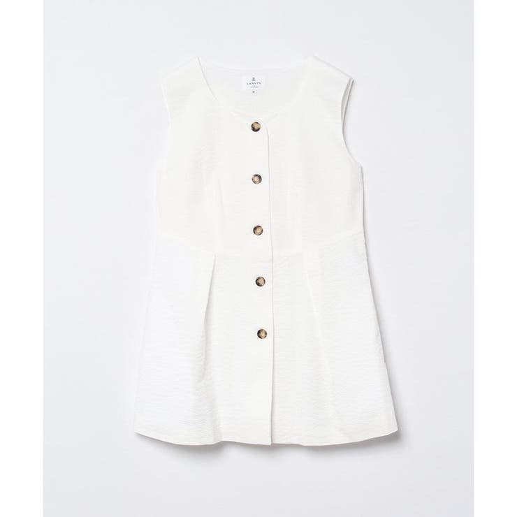コットンリップルベスト[品番：LAVW0016213]｜LANVIN en Bleu 