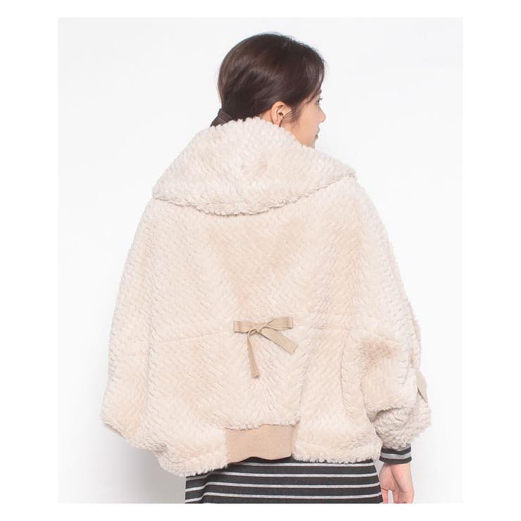フェイクファーフーデッドショートコート[品番：LAVW0006091]｜Leilian