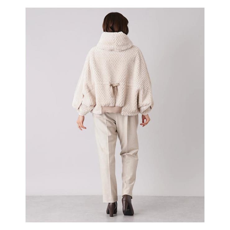 フェイクファーフーデッドショートコート[品番：LAVW0006091]｜Leilian