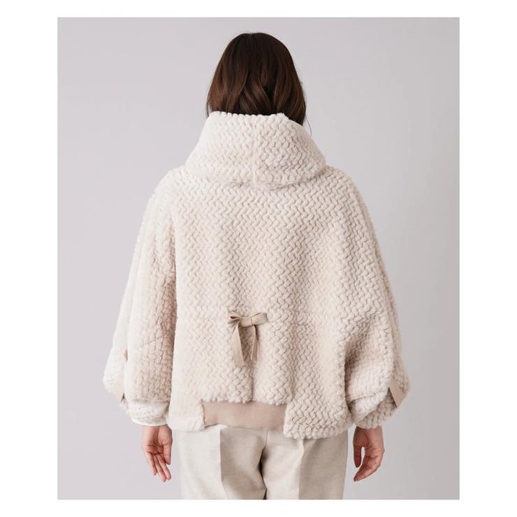 フェイクファーフーデッドショートコート[品番：LAVW0006091]｜Leilian