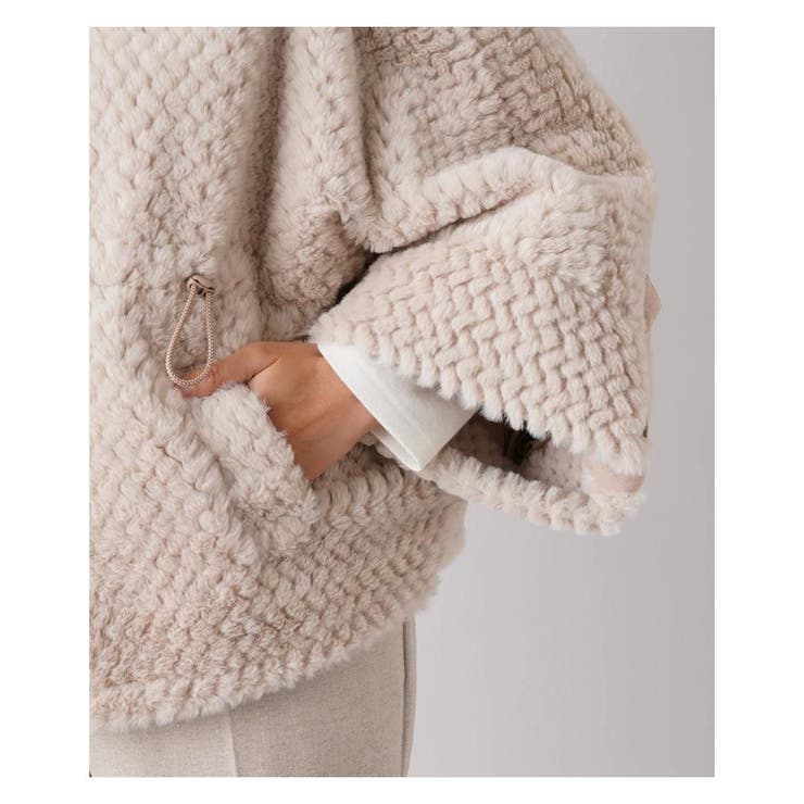 フェイクファーフーデッドショートコート[品番：LAVW0006091]｜Leilian