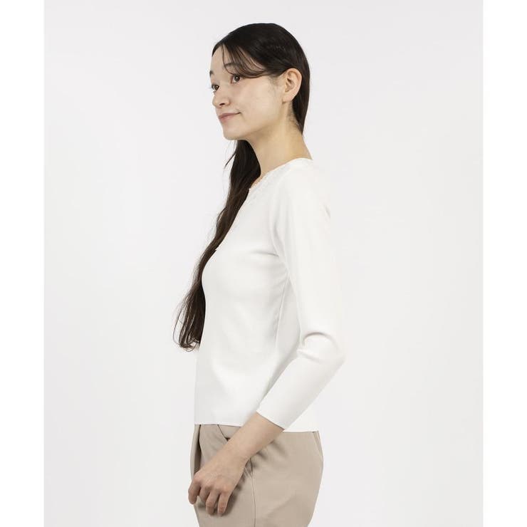白　レース　レリアン　トップス レースブラウス【Leilian WHITE LABEL】|レリアン | レリアン