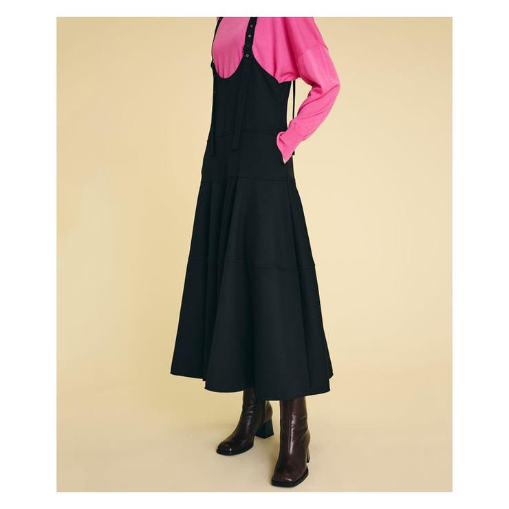 LANVIN en Bleu カルゼフレアジャンスカワンピース