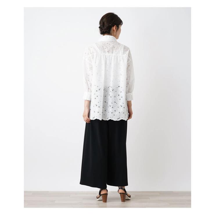カットワーク刺繍ブラウス[品番：LAVW0015621]｜Leilian（レリアン