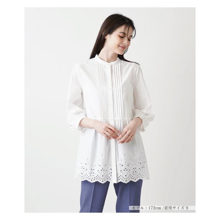 スカラップレースブラウス[品番：LAVW0015747]｜Leilian