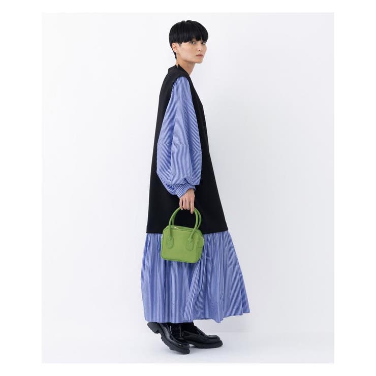 ボリュームスリーブコンビワンピース[品番：LAVW0007283]｜LANVIN en  Bleu（ランバンオンブルー）のレディースファッション通販｜SHOPLIST（ショップリスト）