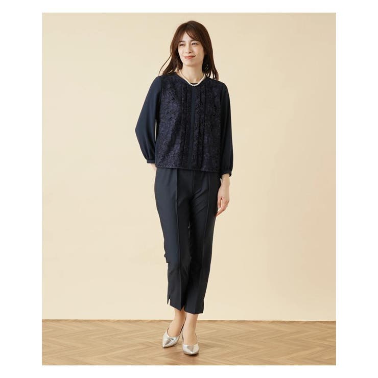 レース切替ブラウス[品番：LAVW0008229]｜Leilian（レリアン）の