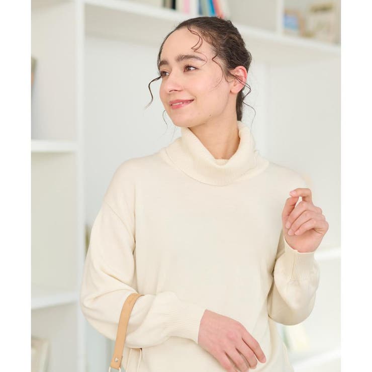 CARA O CRUZ / キャラ・オ・クルス 【質感がいい】タートルネックニット【CARIAGGI】 質感がいい】タートルネックニット【CARIAGGI】|キャラ・オ