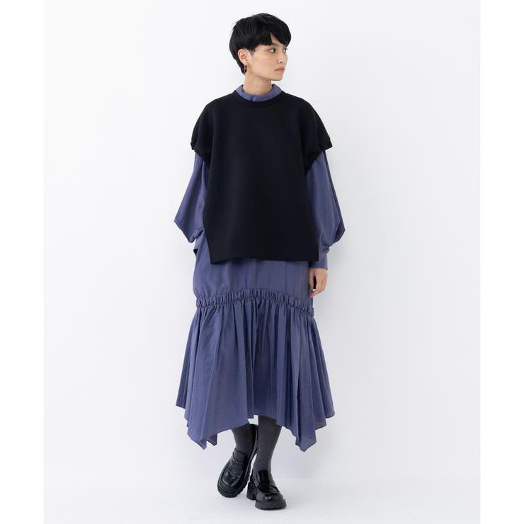 サイドリボンベスト[品番：LAVW0006115]｜LANVIN en Bleu（ランバン