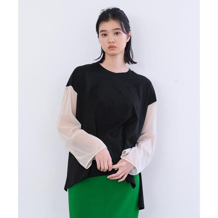 チュールシアースリーブカットソー[品番：LAVW0008223]｜LANVIN en