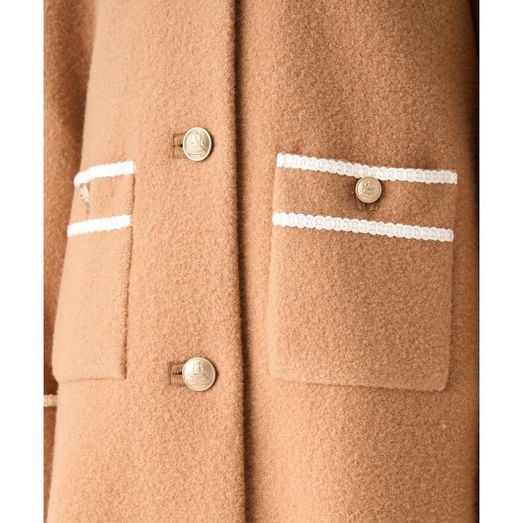 圧縮ウールパイピングコート[品番：LAVW0018205]｜LANVIN