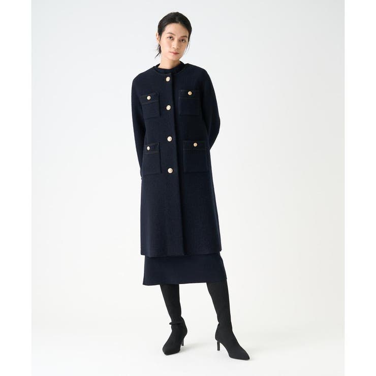 LANVIN ネイビー ピーコート ウールコート 美品/極上/LANVIN/LANVINCOLLECTION/厚手ウールピーコート