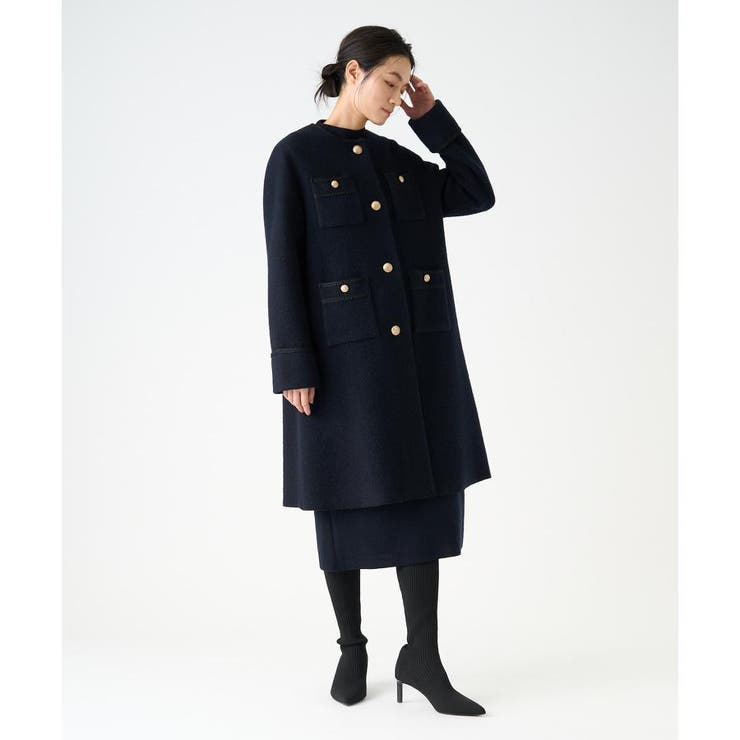 新品　LANVINコレクション グレー ウールハーフコート定価　１０７８００円 新品 LANVINコレクション グレー ウールハーフコート定価