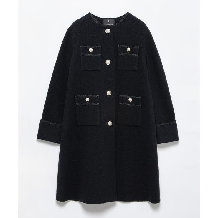 圧縮ウールパイピングコート[品番：LAVW0018205]｜LANVIN