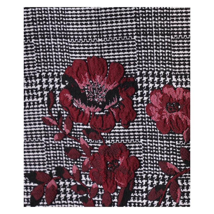 グレンチェックフラワー刺繍ワンピ－ス[品番：LAVW0006517]｜Leilian 