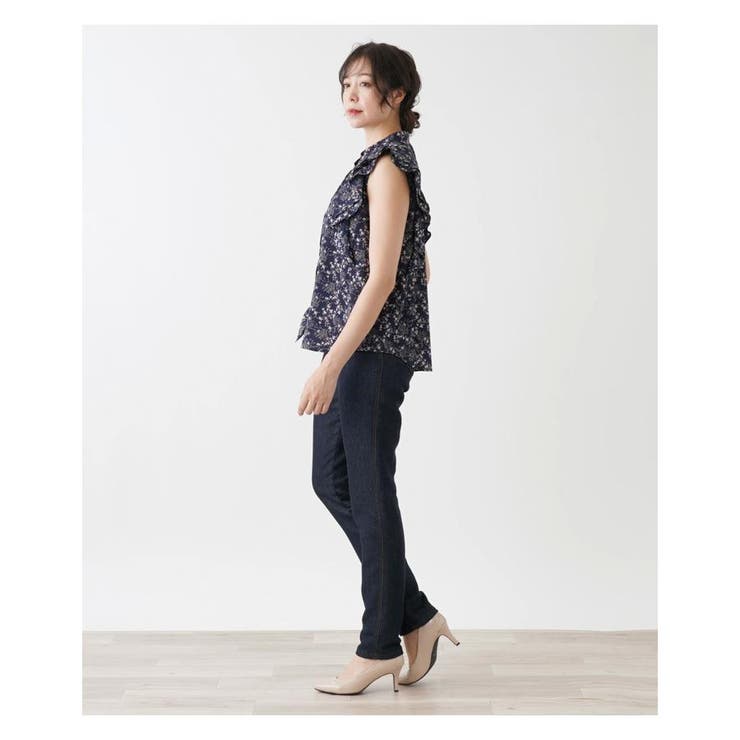 フリルノースリーブブラウス[品番：LAVW0016673]｜Leilian PLUS HOUSE  