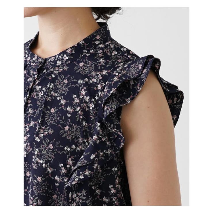 フリルノースリーブブラウス[品番：LAVW0016673]｜Leilian PLUS HOUSE  