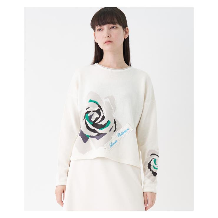 インターシャローズニット[品番：LAVW0013630]｜LANVIN COLLECTION