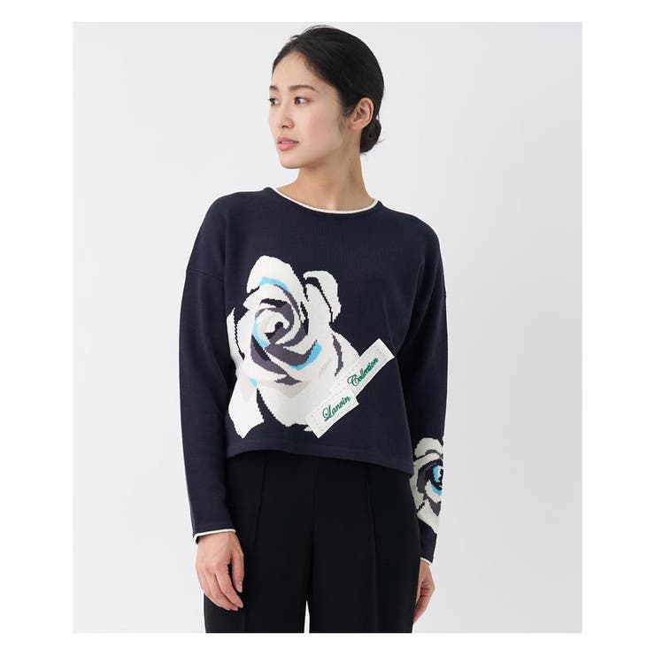 インターシャローズニット[品番：LAVW0013630]｜LANVIN COLLECTION