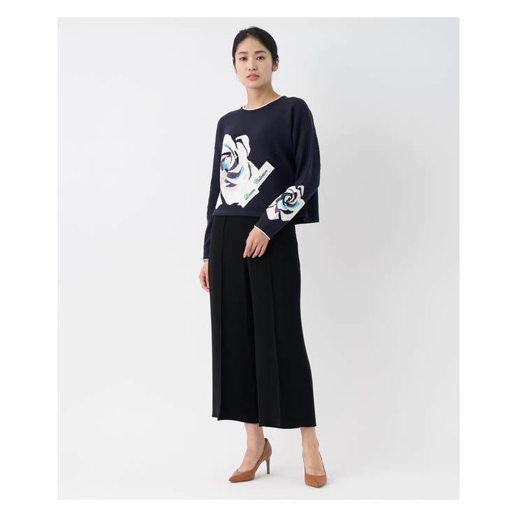 ブルーローズ　ランバン　セーター インターシャローズニット[品番：LAVW0013630]｜LANVIN COLLECTION