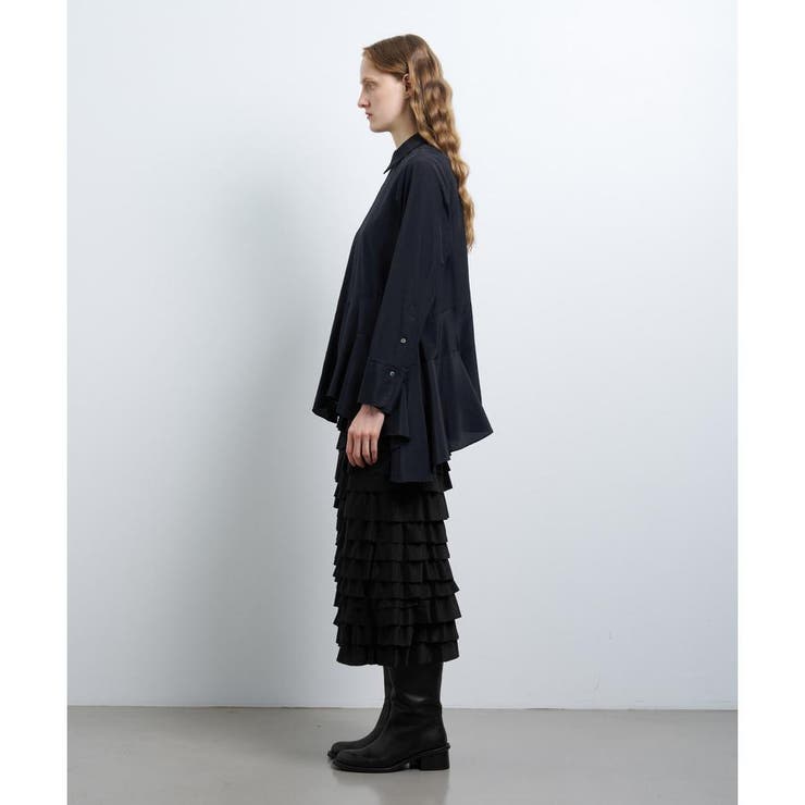 アシンメトリーヘムシャツブラウス[品番：LAVW0017945]｜LANVIN en