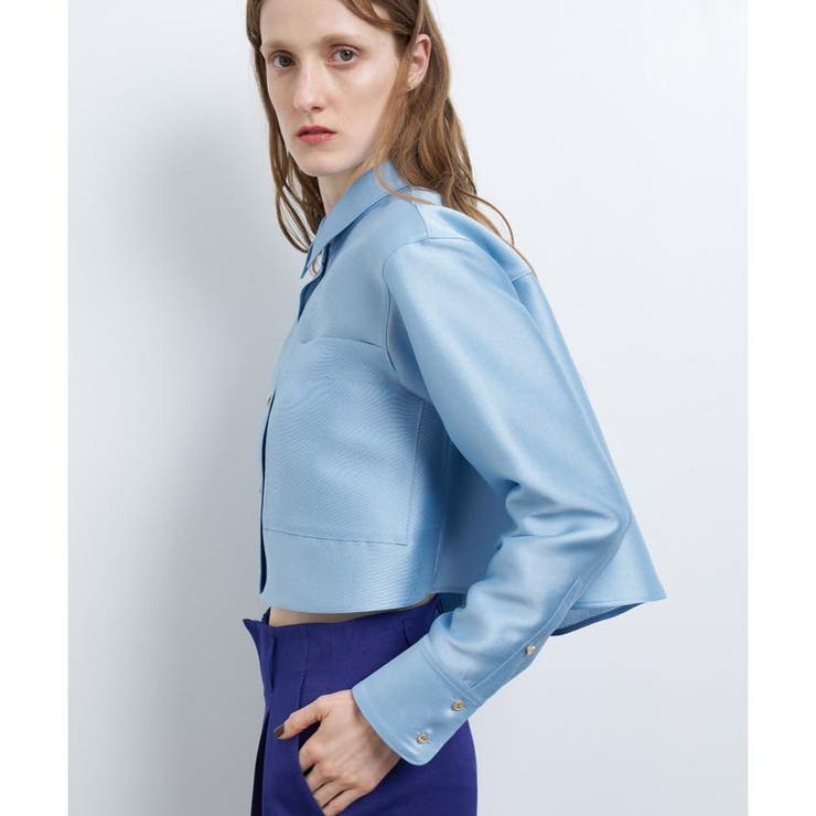 シルキーダブルクロスショートシャツ[品番：LAVW0017946]｜LANVIN en 