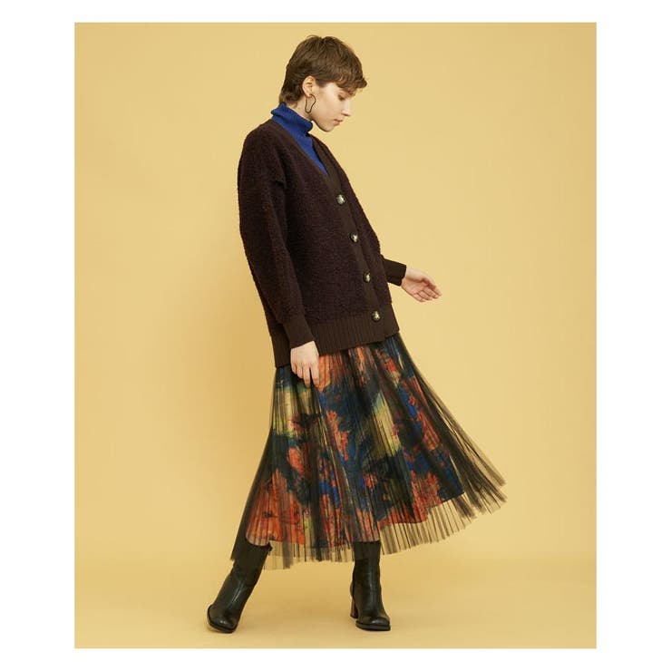 Vネックボアカーディガン[品番：LAVW0005819]｜LANVIN en Bleu