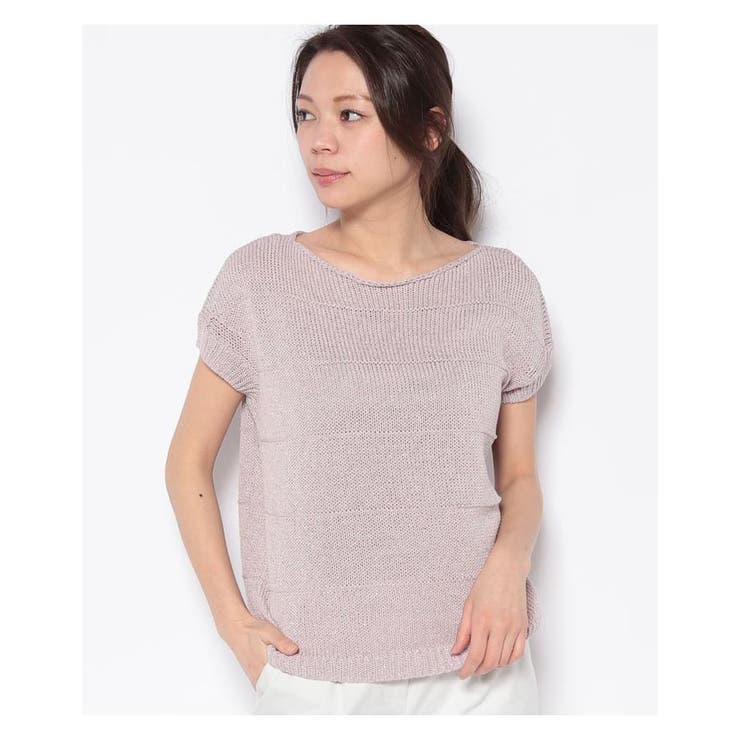 ラメニットプルオーバー | Leilian PLUS HOUSE | 詳細画像1