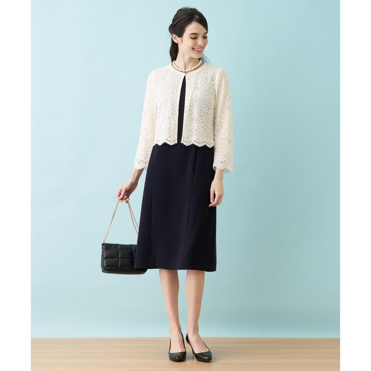 レースドッキングワンピース[品番：LAVW0013443]｜Leilian PLUS HOUSE 
