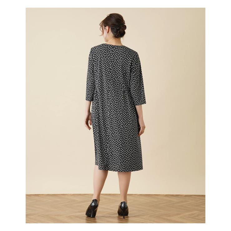 小紋柄フレアワンピース | Leilian PLUS HOUSE | 詳細画像4