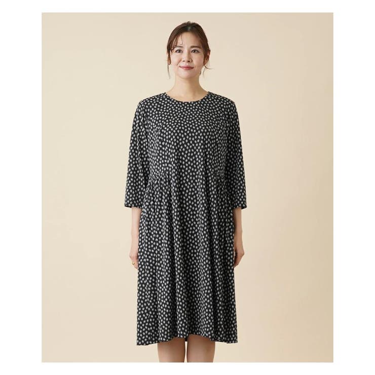 小紋柄フレアワンピース | Leilian PLUS HOUSE | 詳細画像5