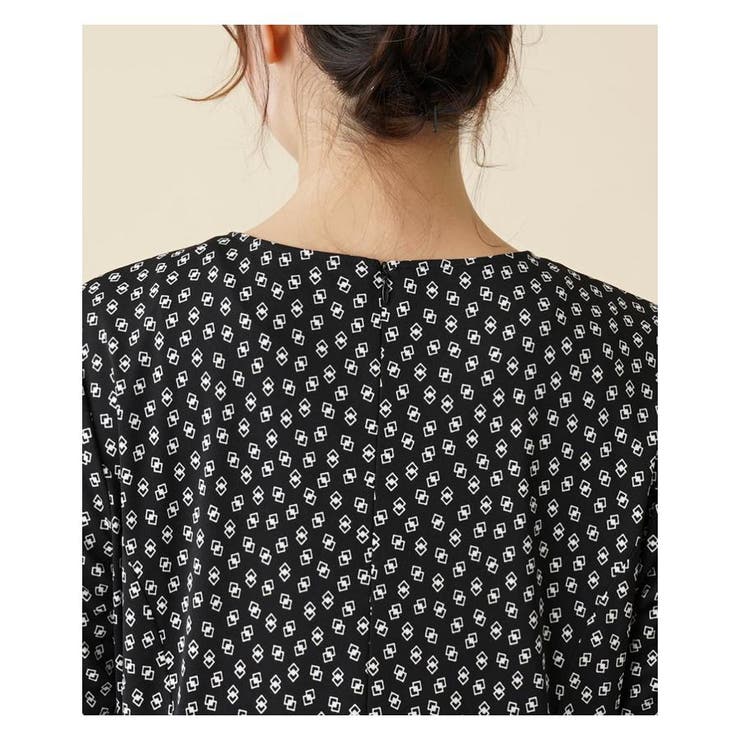 小紋柄フレアワンピース | Leilian PLUS HOUSE | 詳細画像9