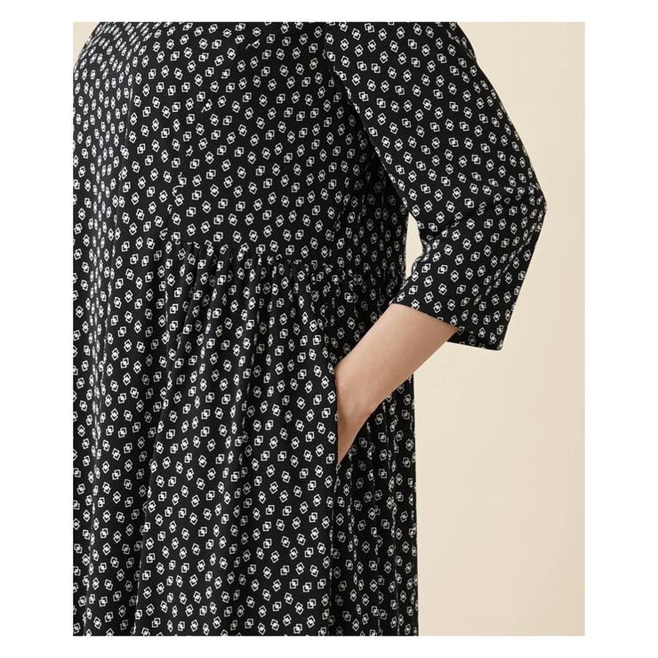 小紋柄フレアワンピース | Leilian PLUS HOUSE | 詳細画像10