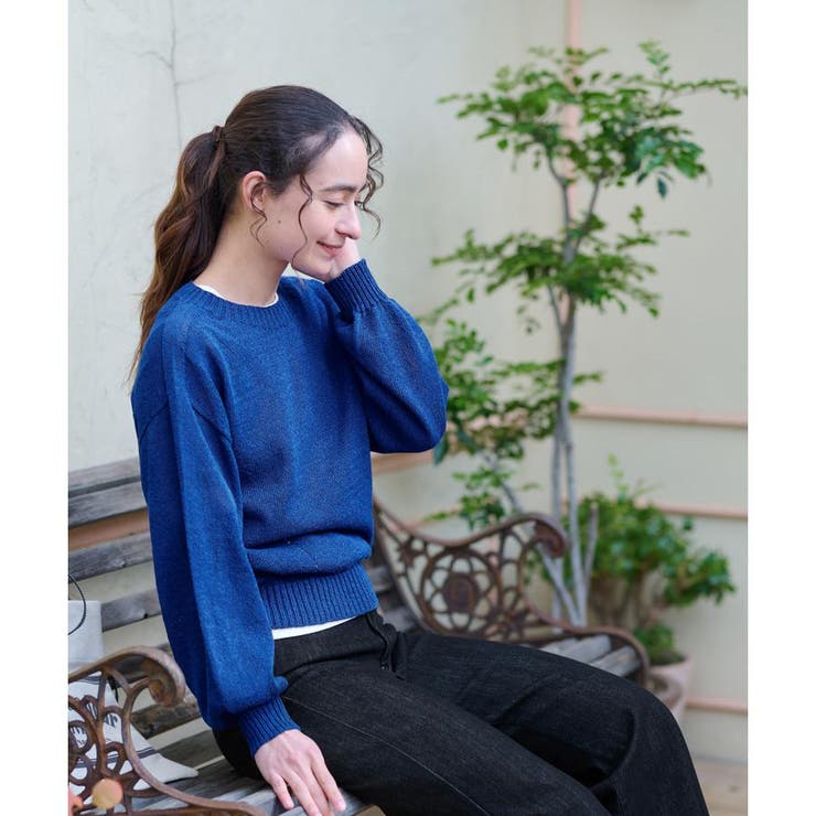 洗える シャリ感のあるカラーニット | CARA O CRUZ | 詳細画像1 