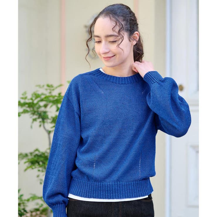 洗える シャリ感のあるカラーニット | CARA O CRUZ | 詳細画像5 