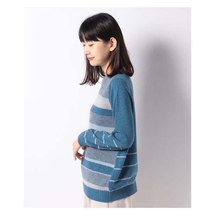 カシミヤボーダーニット | Leilian | 詳細画像2