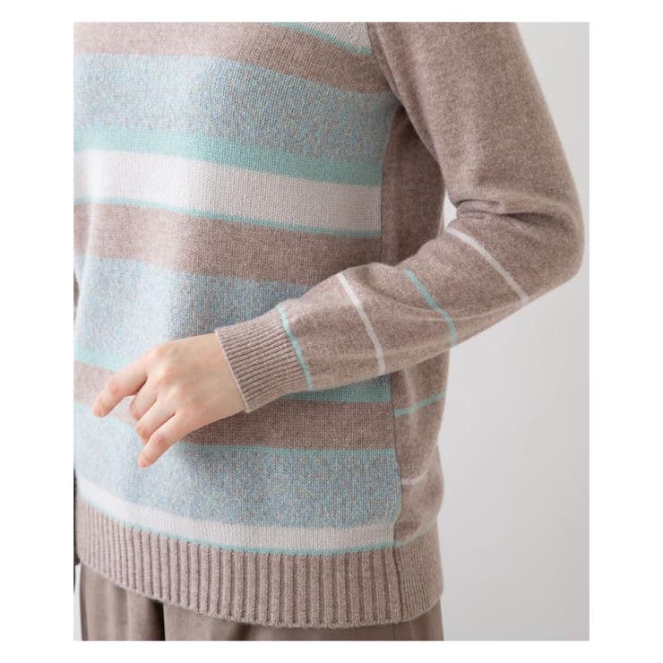 カシミヤボーダーニット | Leilian | 詳細画像15