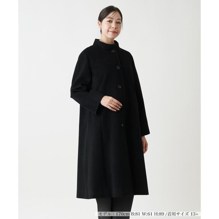 カシミヤハイネックコート[品番：LAVW0018758]｜Leilian PLUS HOUSE