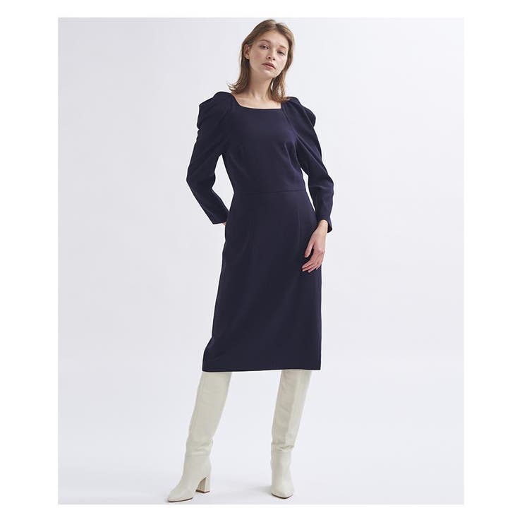 タックショルダーロングスリーブワンピース[品番：LAVW0004130