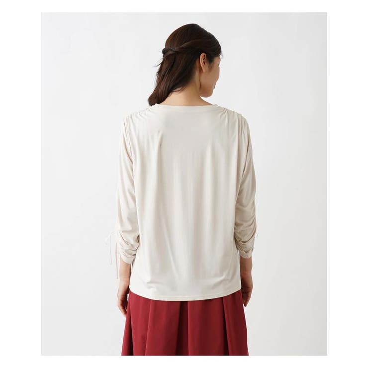 Leilian / レリアン シャーリングスリーブカットソー シャーリングスリーブカットソー[品番：LAVW0017058]｜Leilian