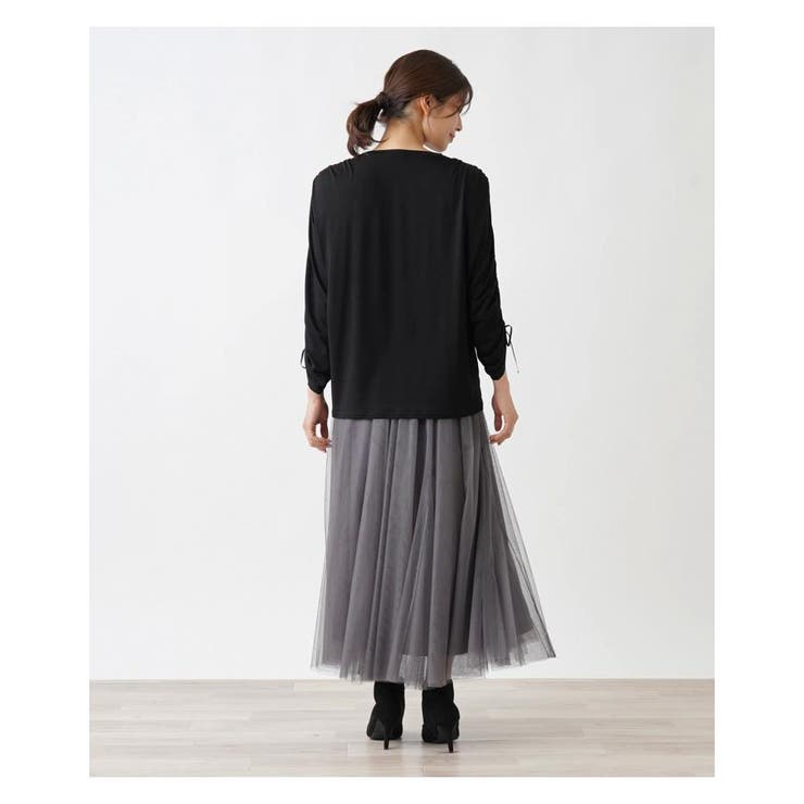 シャーリングスリーブカットソー[品番：LAVW0017058]｜Leilian